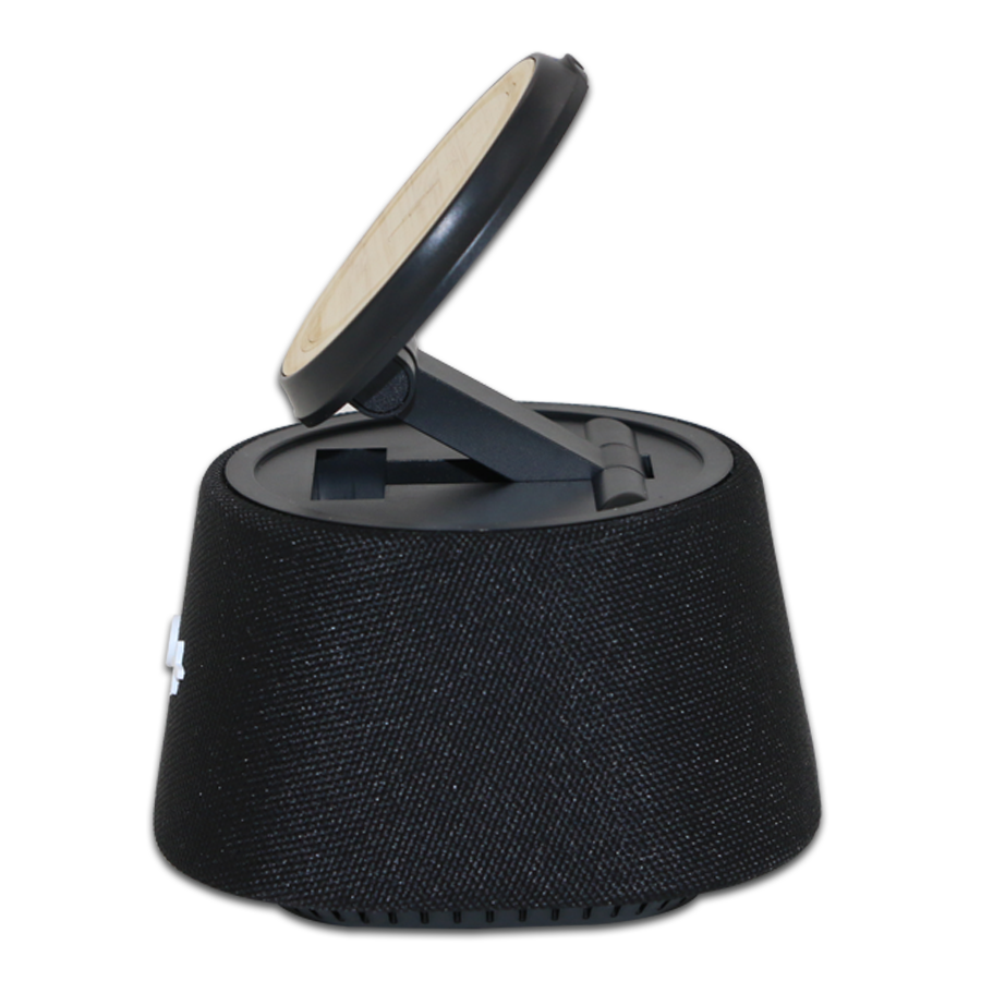 speaker avec chargeur wireless et porte tel