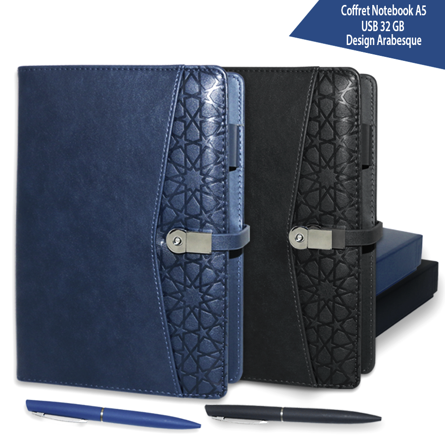 coffret note book usb 32 gb design arabesque