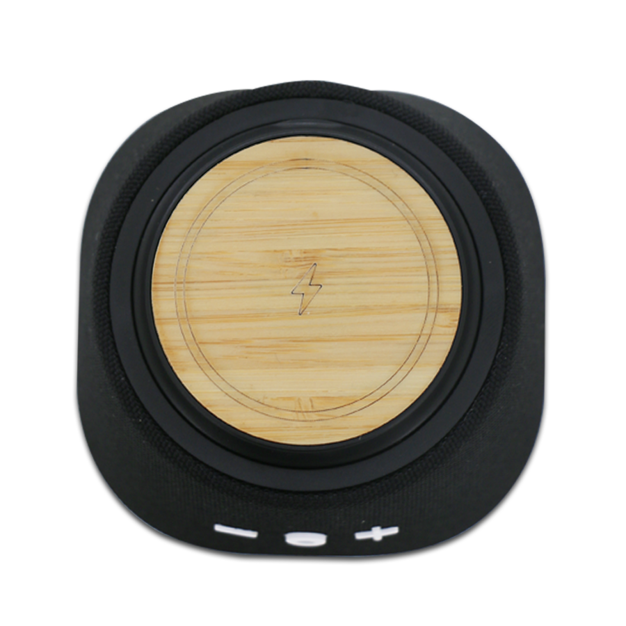 speaker avec chargeur wireless et porte tel