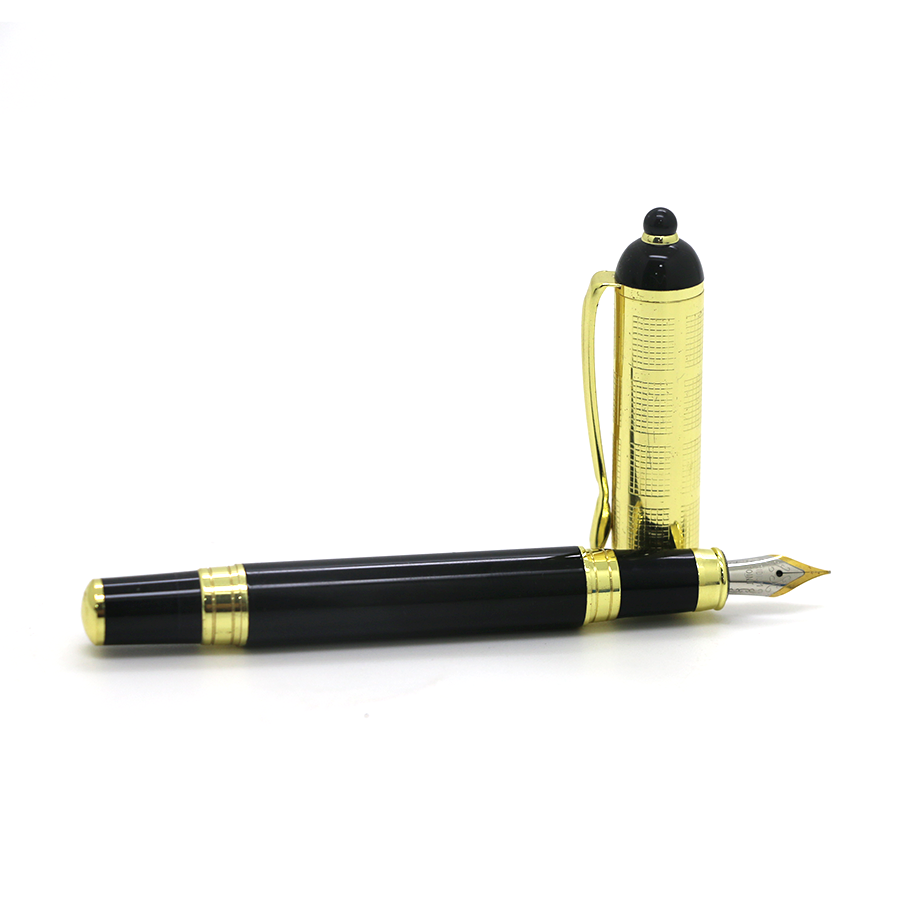 parure de stylos dorés avec boite