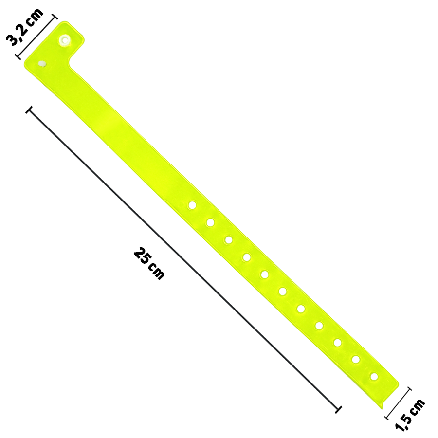 bracelet jetable en vinyle fluorescent