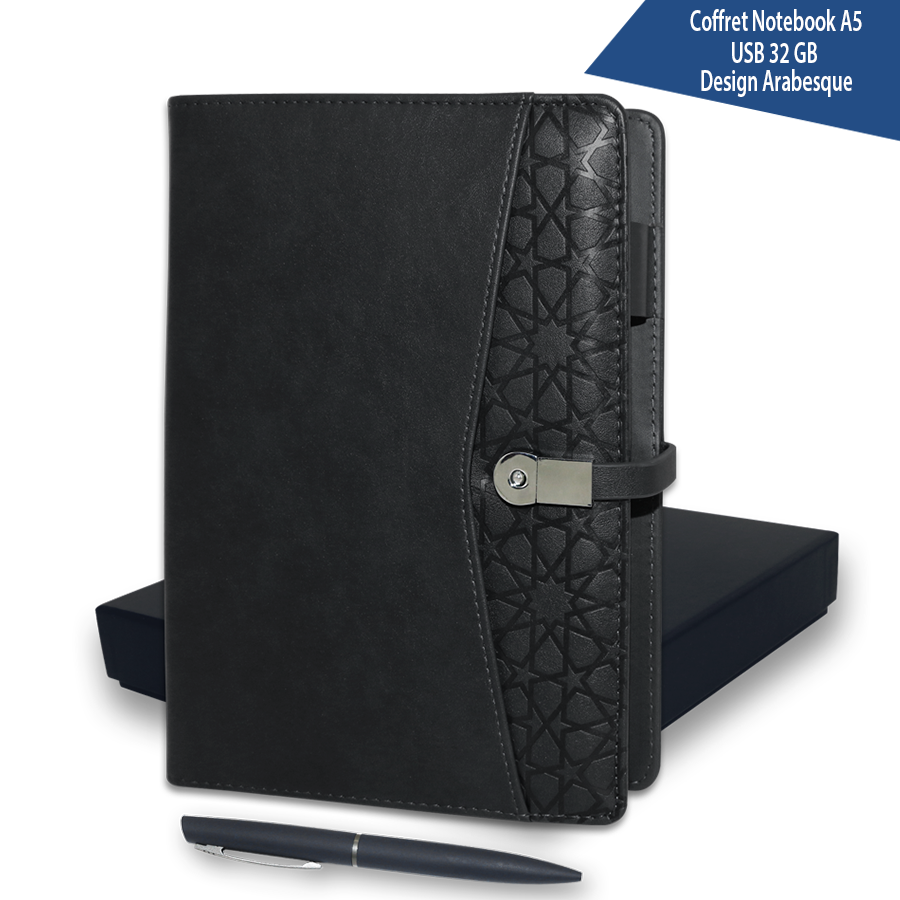 coffret note book usb 32 gb design arabesque