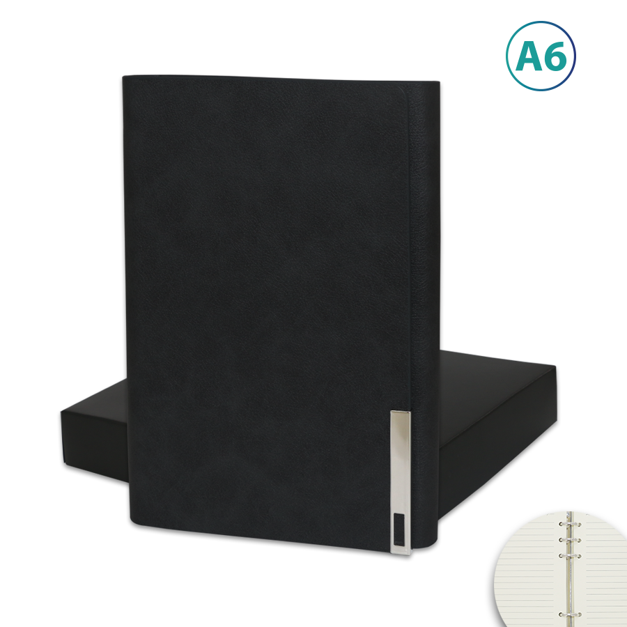 note-book  a6  en similicuir  type classeur