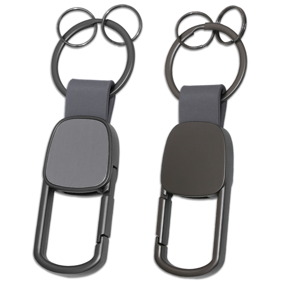 porte-clés en métal et similicuir