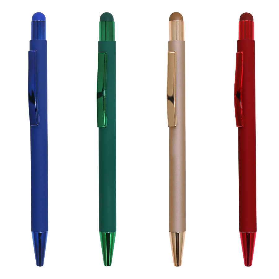 stylo en aluminium soft-touch  avec stylus