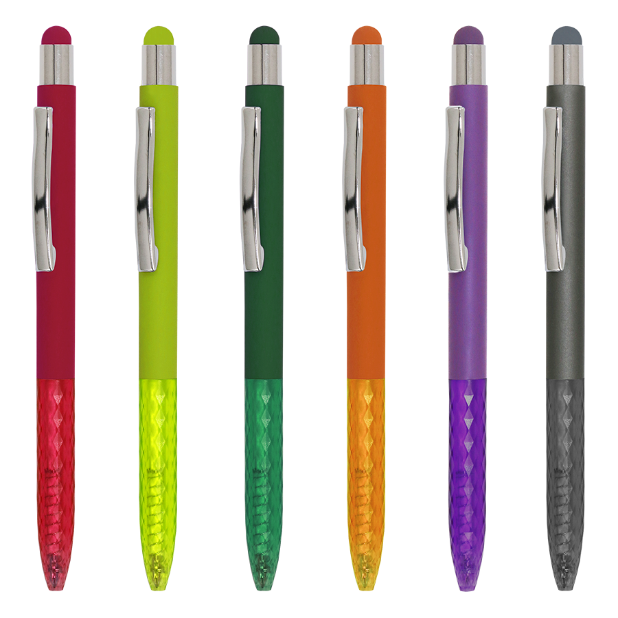 stylo en aluminium finition soft-touch et plastique
