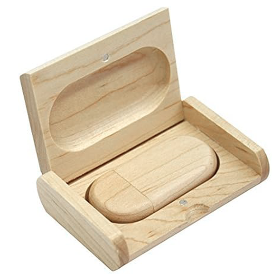 usb 32 gb personnalisable en bois forme oval