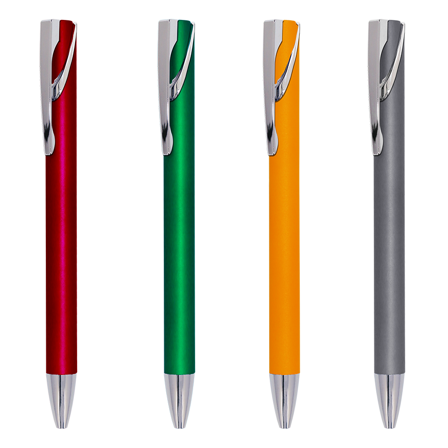 stylo en aluminium soft-touch coloré