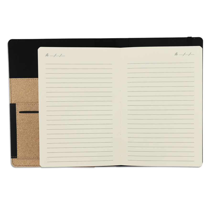 coffret notebook  écologique en liège avec stylo