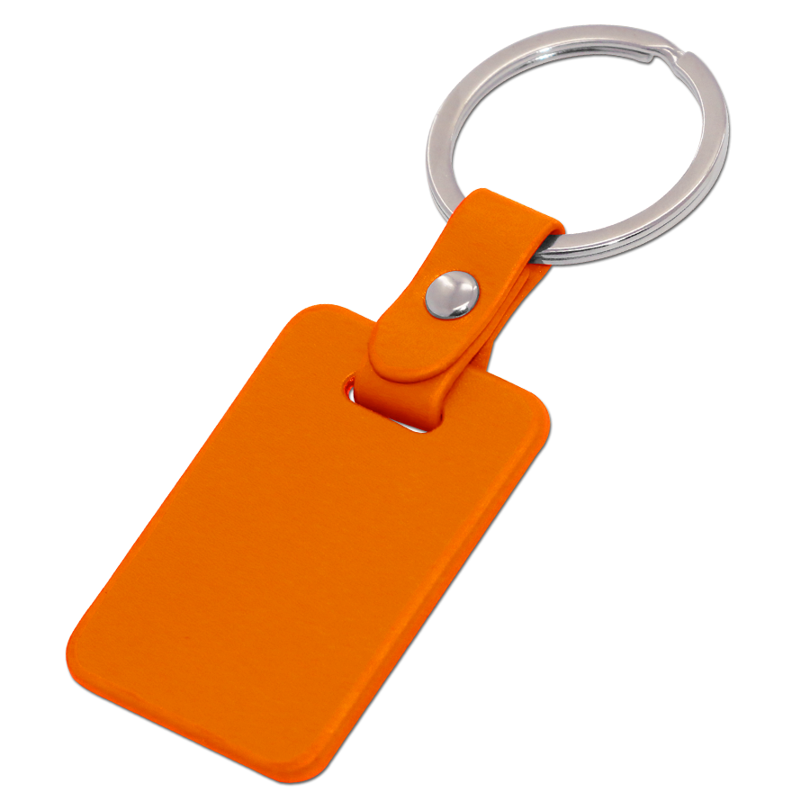 porte-clés en métal et similicuir