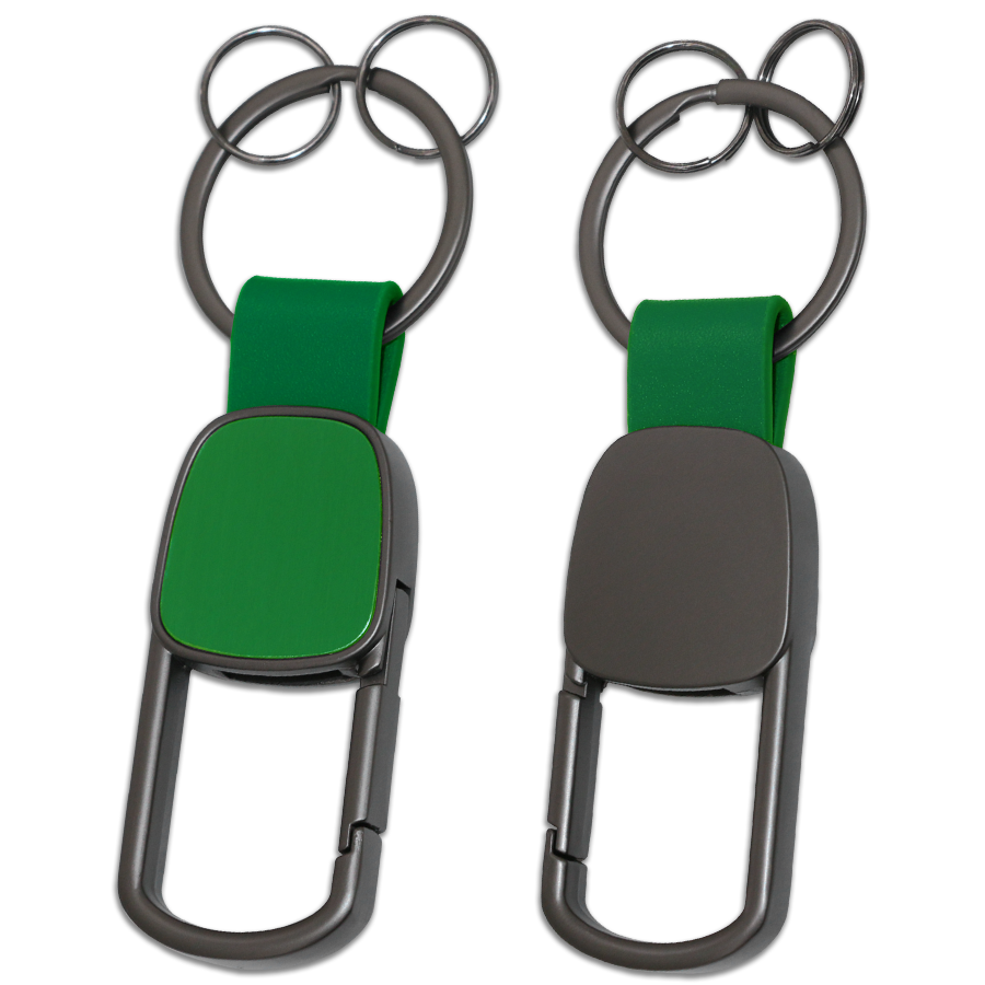 porte-clés en métal et similicuir