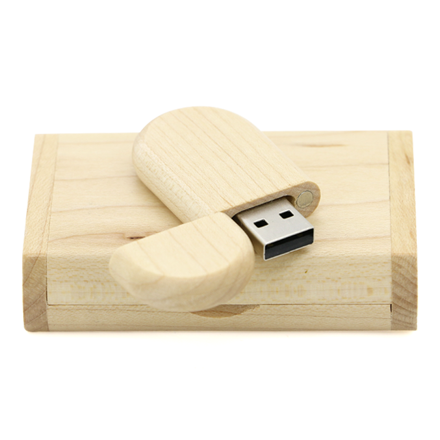 usb 32 gb personnalisable en bois forme oval