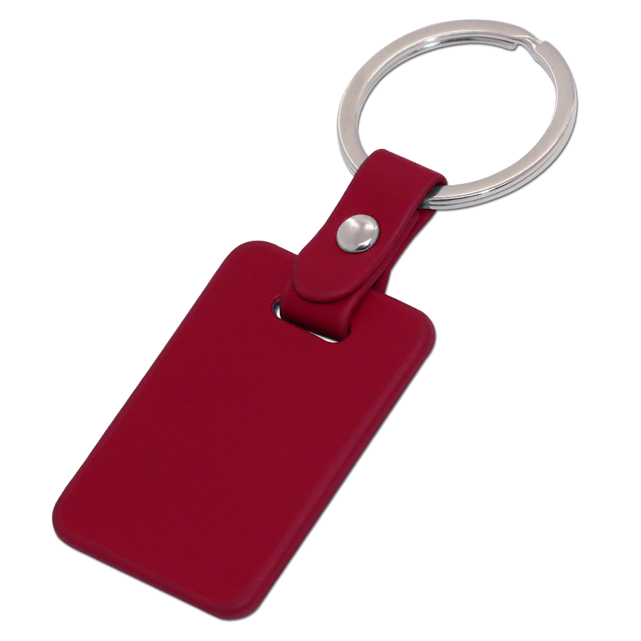 porte-clés en métal et similicuir