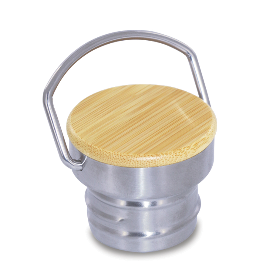 bouteille isotherme en inox et bambou 500 ml
