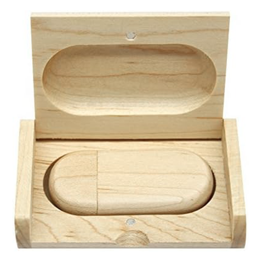 usb 32 gb personnalisable en bois forme oval