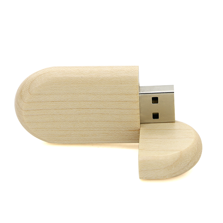 usb 32 gb personnalisable en bois forme oval