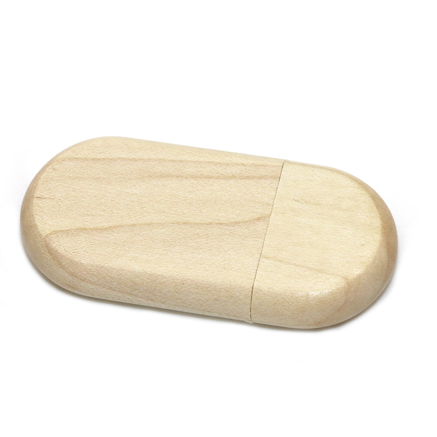 usb 32 gb personnalisable en bois forme oval