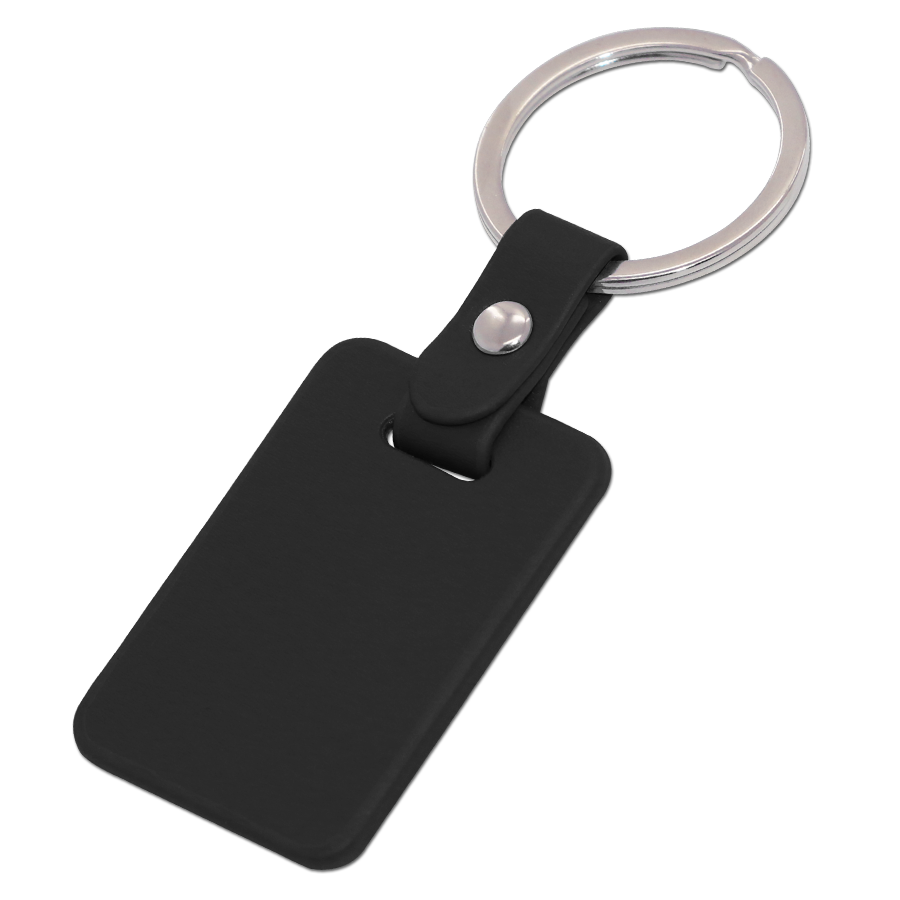 porte-clés en métal et similicuir