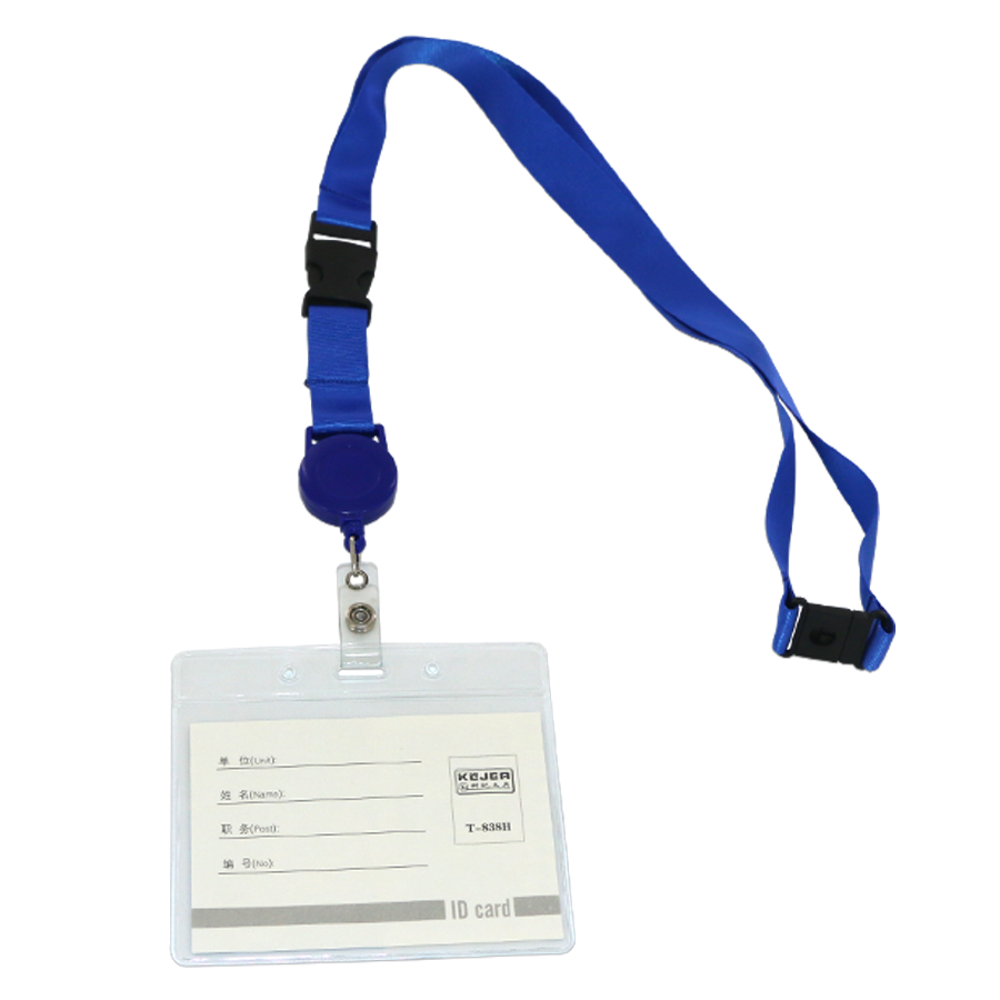 porte-badge en plastique horizontal