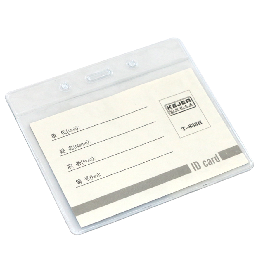 porte-badge en plastique horizontal