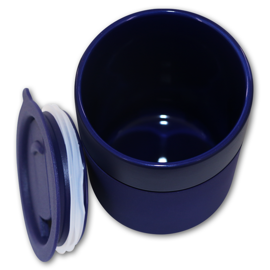 mug à couvercle en porcelaine avec manche en silicone 350 ml