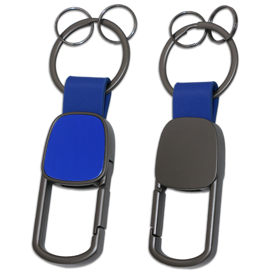 porte-clés en métal et similicuir