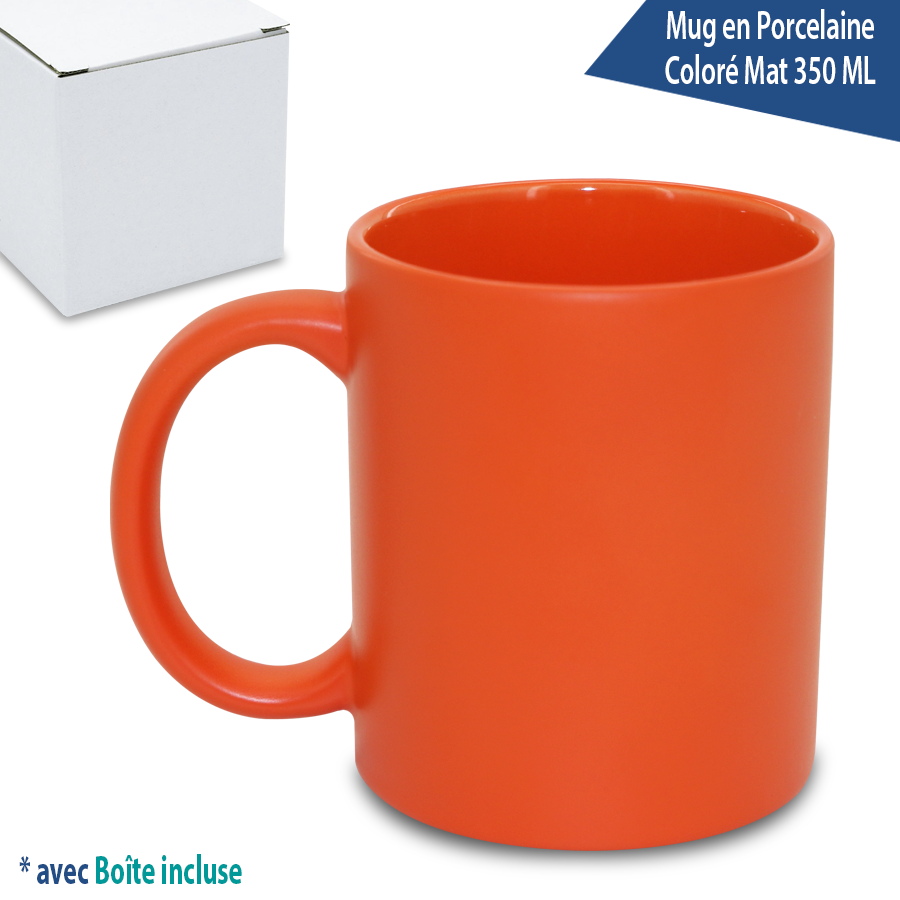 mug en porcelaine coloré mat 350 ml