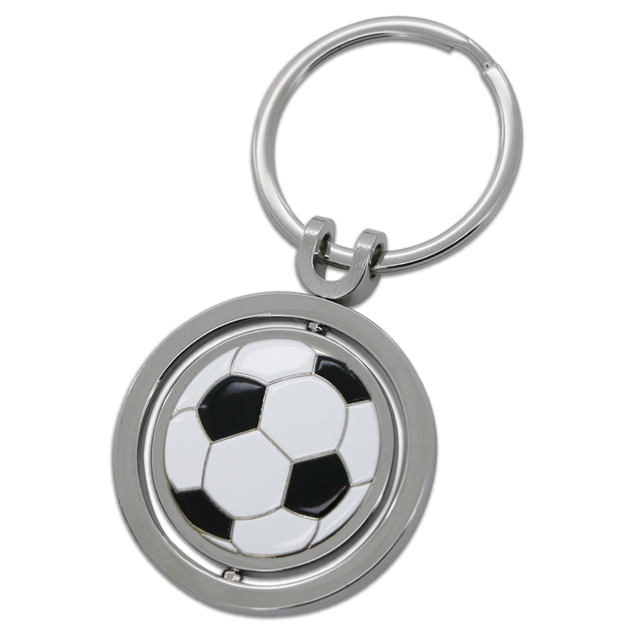porte-clés design ballon de foot en métal