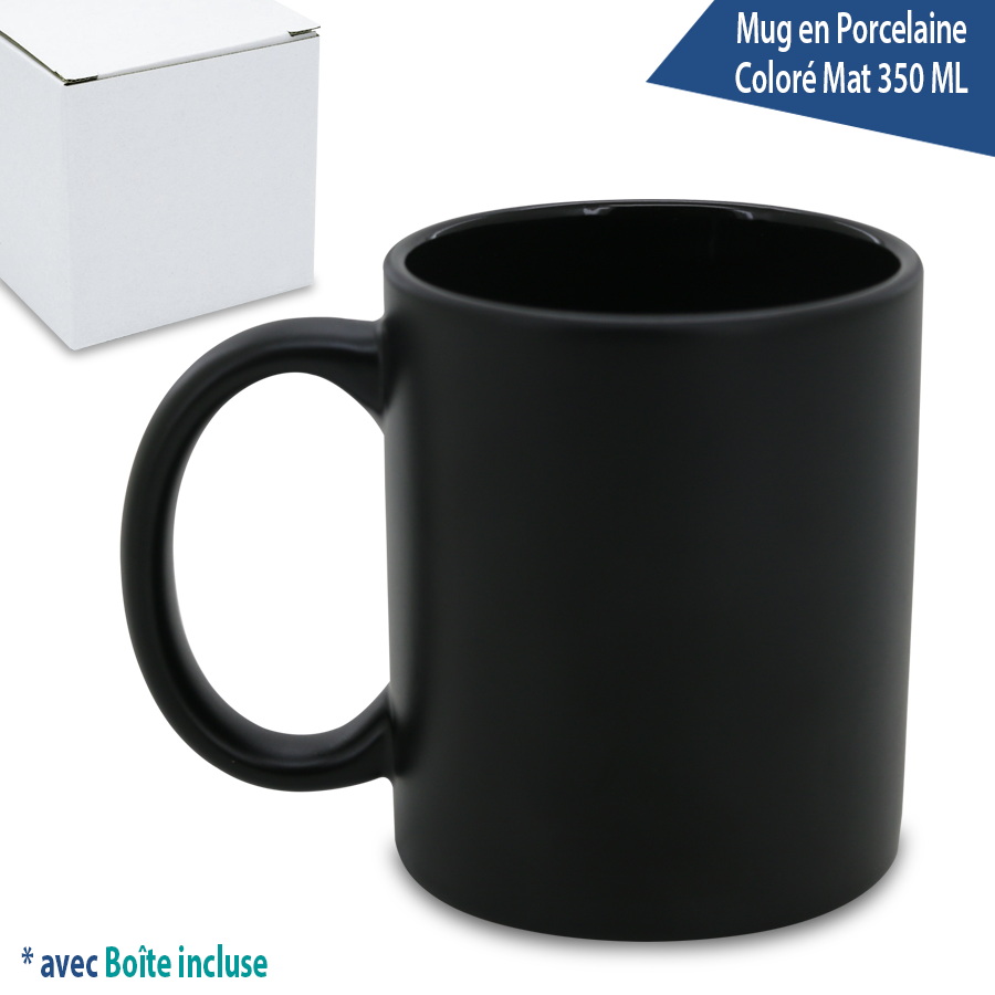 mug en porcelaine coloré mat 350 ml