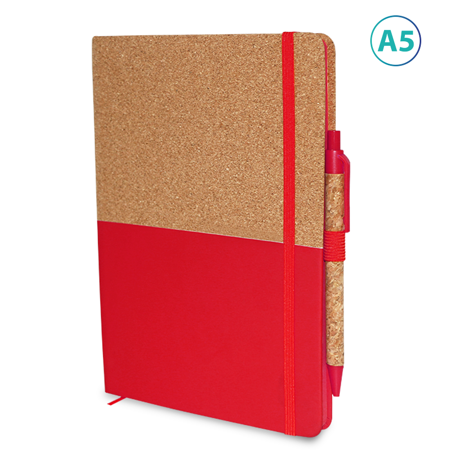note-book  a5 en liège et similicuir