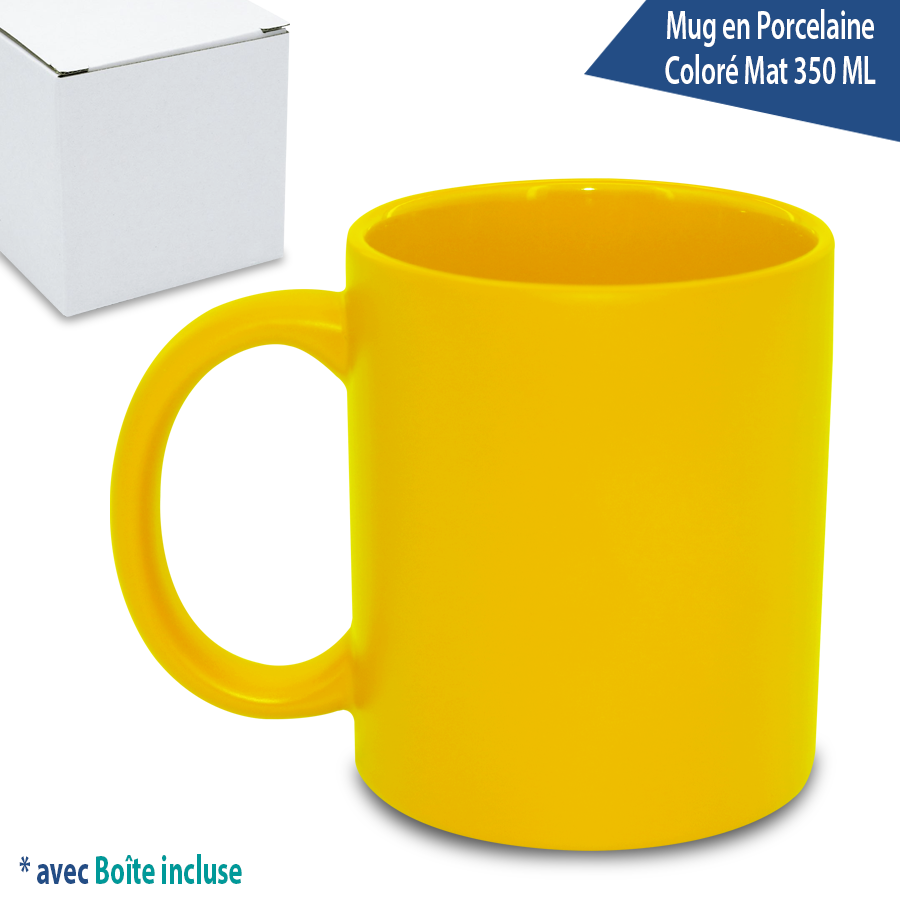 mug en porcelaine coloré mat 350 ml