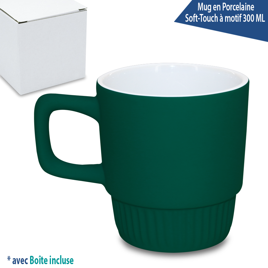 mug en porcelaine soft-touch  à motif 300 ml