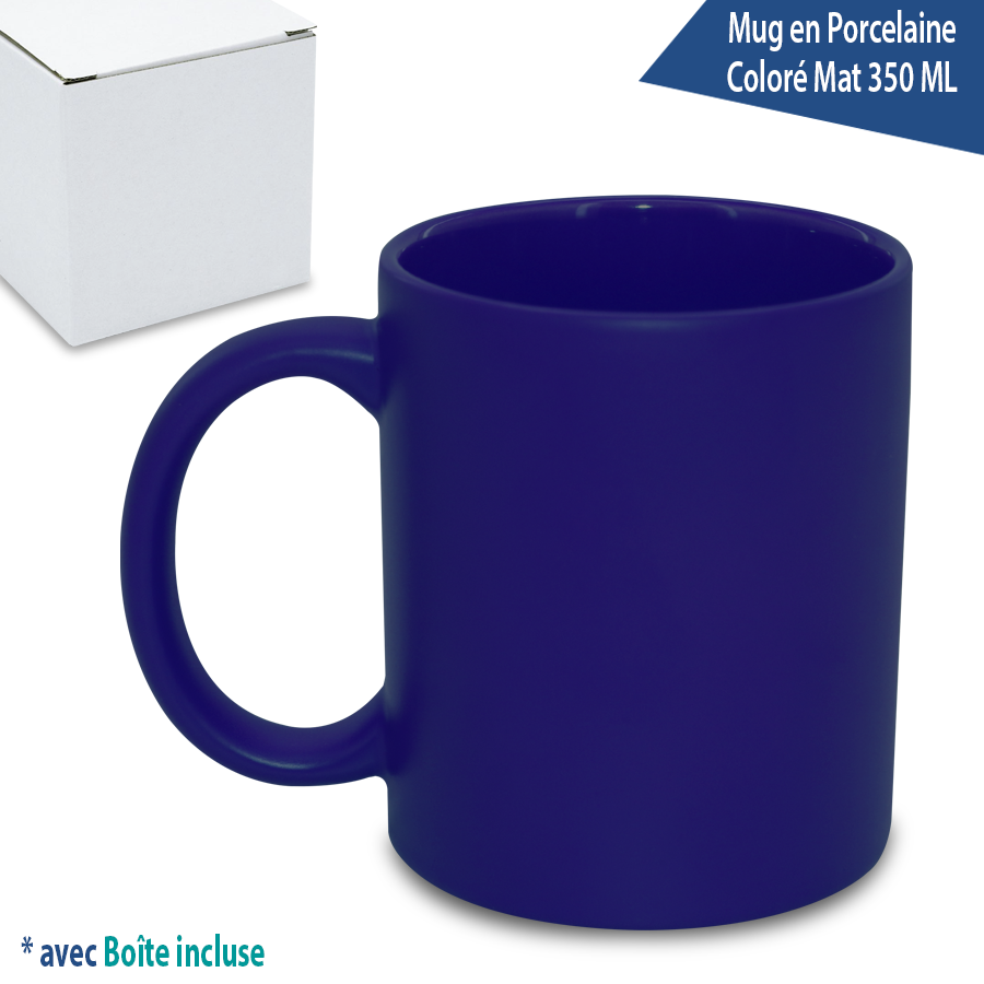 mug en porcelaine coloré mat 350 ml