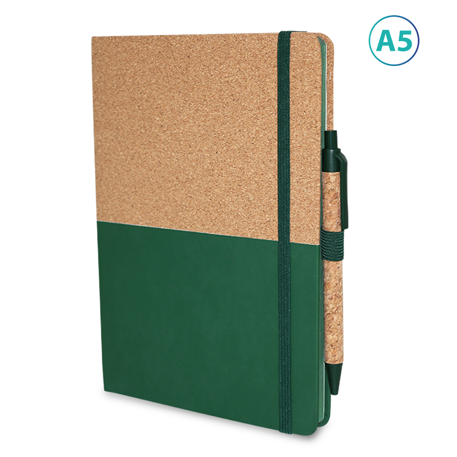 note-book  a5 en liège et similicuir