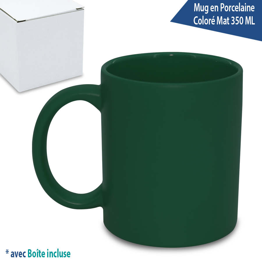mug en porcelaine coloré mat 350 ml