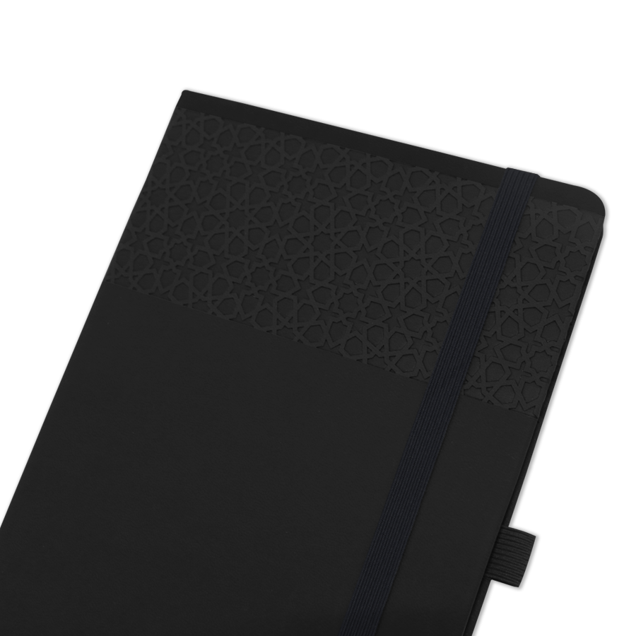 note-book publicitaire design arabesque