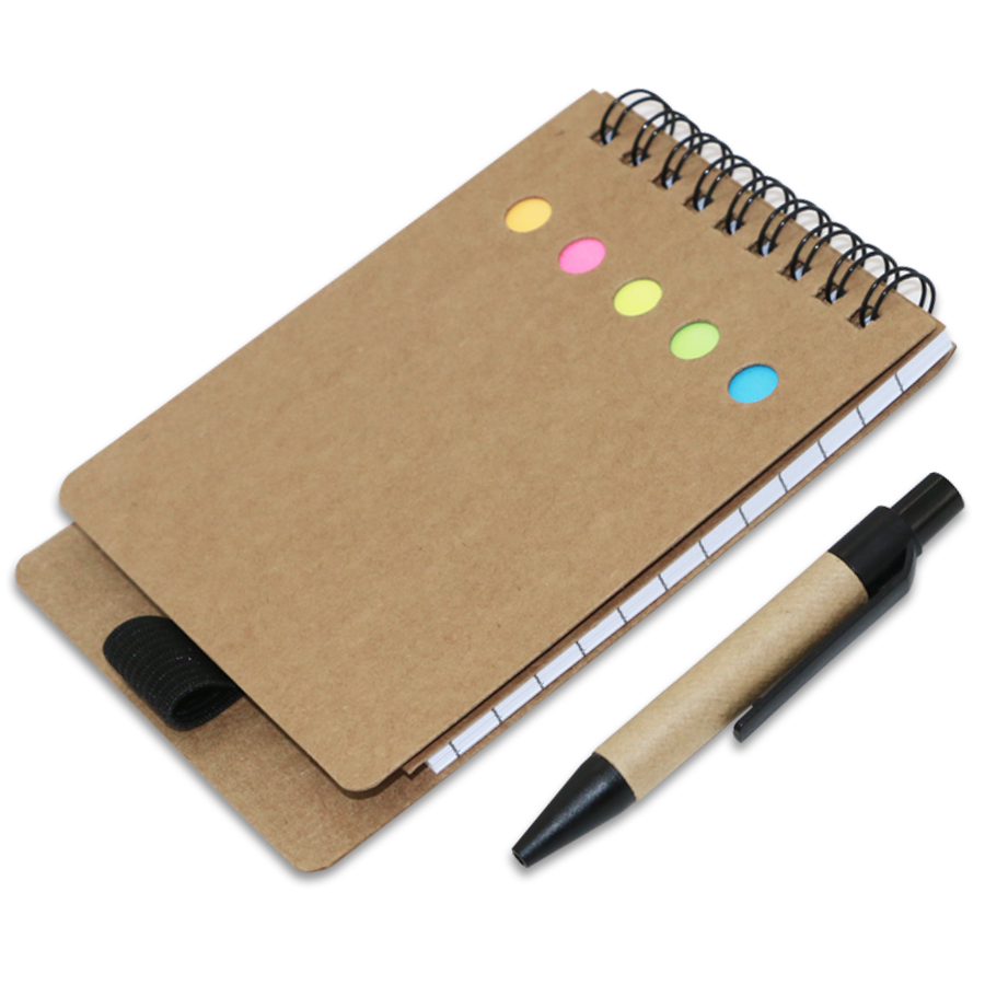 carnet post-it  ecologique avec mini stylo