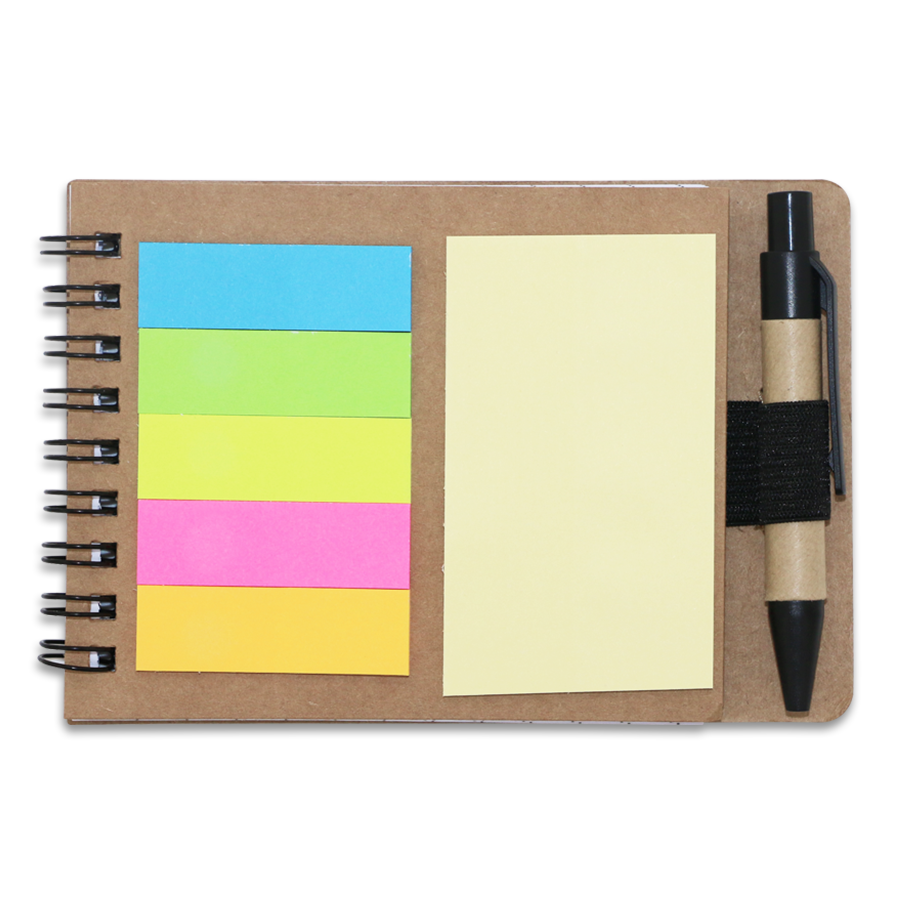 carnet post-it  ecologique avec mini stylo