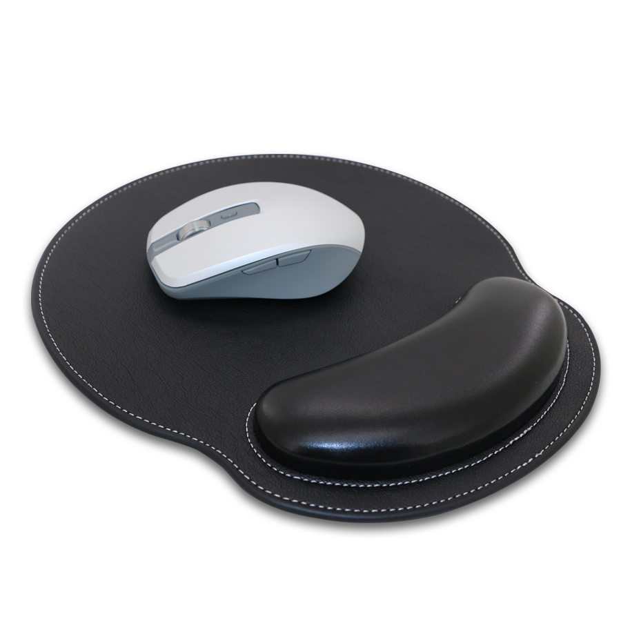tapis de souris en similicuir avec repose poignet