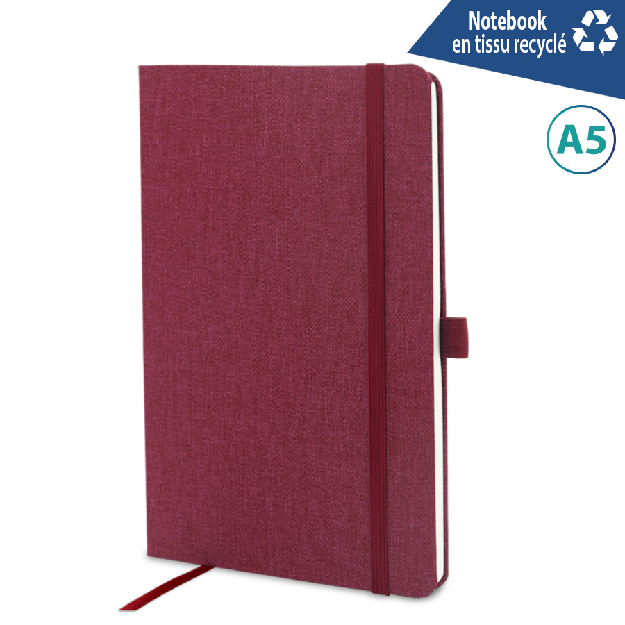 note book a5  en tissu recyclé